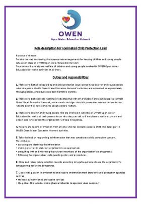 Role Description For Nominated Child Protection Lead