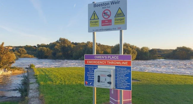 Look for warning or guidance signs.